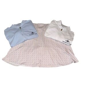 Fairway & Greene Women's Golf Bundle Sun Shirt, Cat Long Sleeve, Skort Sz Small